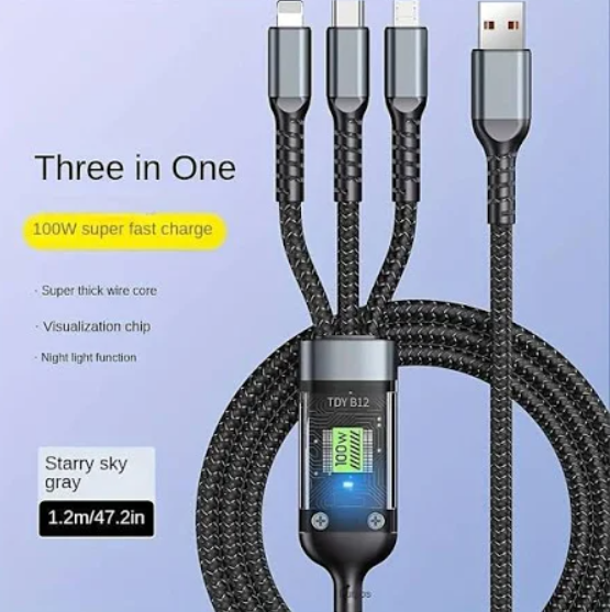 Cable 100W 3in1